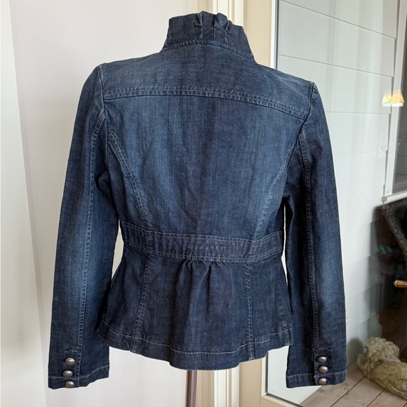 Fossil Dark Blue Jean Jacket with Silver Buttons - Picture 2 of 3